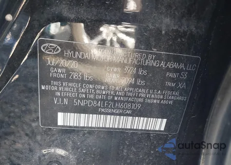 2020 Hyundai Elantra Value Edition from USA, damaged, VIN 5NPD84LF2LH608109